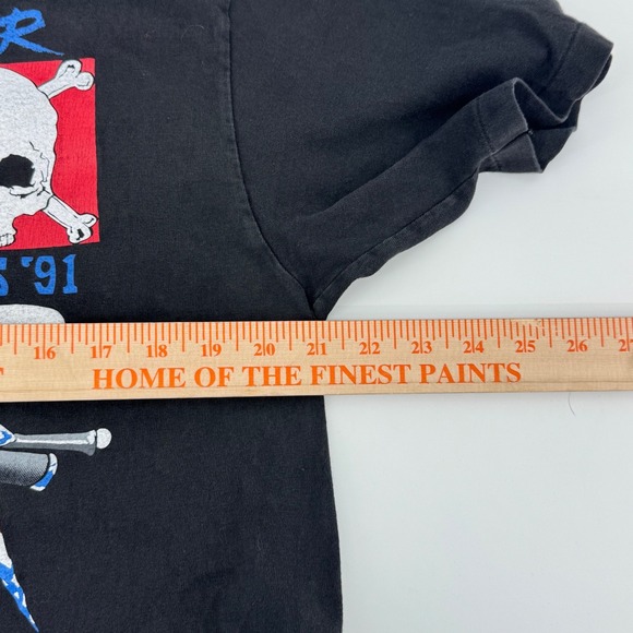 Vintage 1991 Sturgis Biker T-Shirt Hanes Beefy-T Eagle Skulls Single Stitch XL - Picture 9 of 10